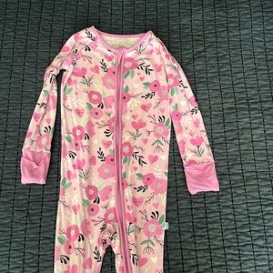 Little Sleepies floral/heart jammies 12-18 months